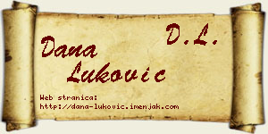 Dana Luković vizit kartica